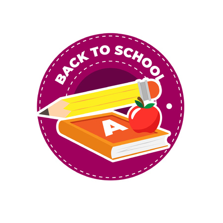 Back to school with flat designのイラスト素材