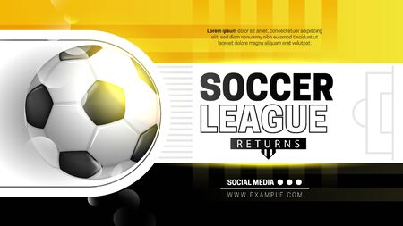 Yellow and black soccer league templateのイラスト素材