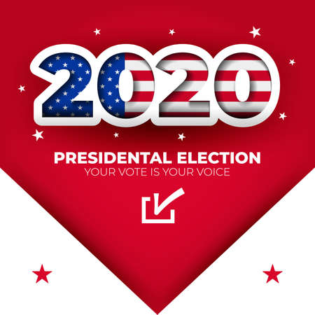 2020 united states election bannerのイラスト素材