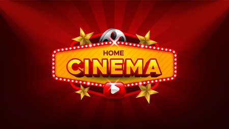 Online movies and entertainment backgroundのイラスト素材