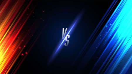 Competition versus vs background in red and blue lightsのイラスト素材