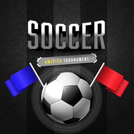 Football soccer tournament game vector bannerのイラスト素材
