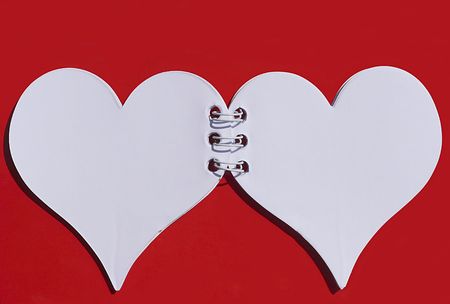 Heart Notebook, blank for your textの写真素材