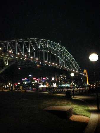 Sydney harbour bridge at night の素材