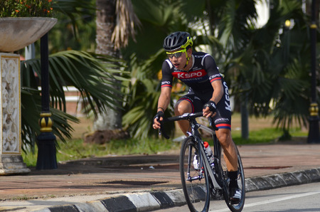 KUANTAN - MARCH 12: South Korean National champion, Seo Joon Yong of KSPO Cycling Team in action...