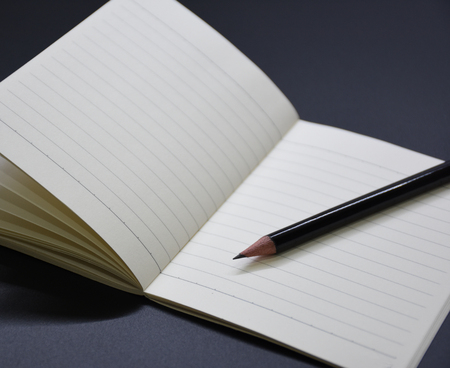 black pencil and note, to do list, reminder.の写真素材