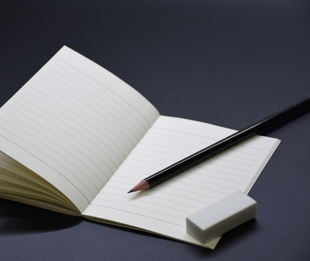 black pencil and note, to do list, reminder.の写真素材
