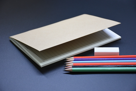 color pencil and note, to do list, reminder.の写真素材
