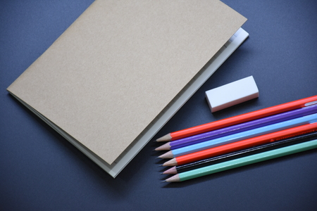 color pencil and note, to do list, reminder.の写真素材