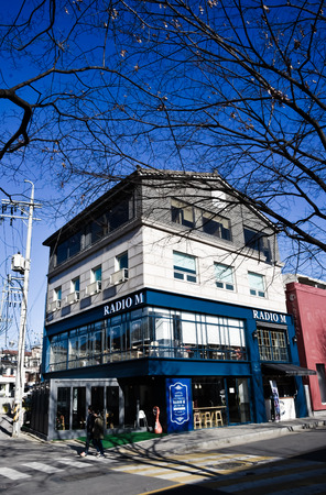 Seoul, South Korea - January 26, 2017: Coffee house in Seoul, South Koreaのeditorial素材
