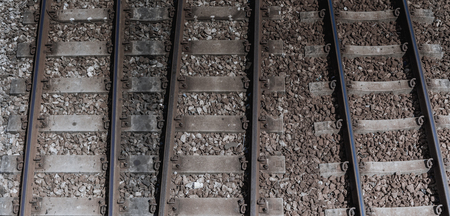 The length of the railway trackの写真素材