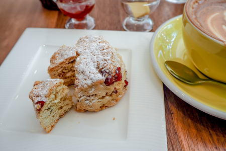 Healthy cheesecake with oatsの写真素材