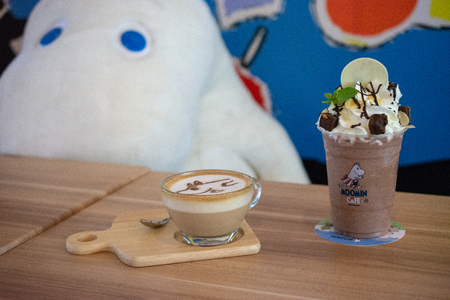 Bangkok, Thailand - July 12, 2018 : Moomin sign, Christmas Tree Peppermint Dark Mocha.のeditorial素材