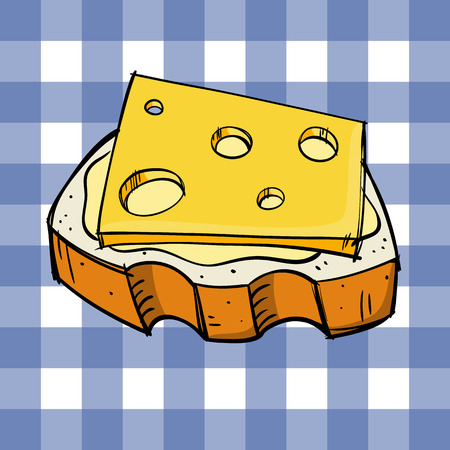 Bread and cheeseのイラスト素材