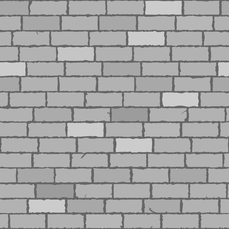 Seamless brick wall monochrome vector backgroundのイラスト素材
