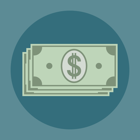 Flat dollars vector icon. Money symbol.のイラスト素材
