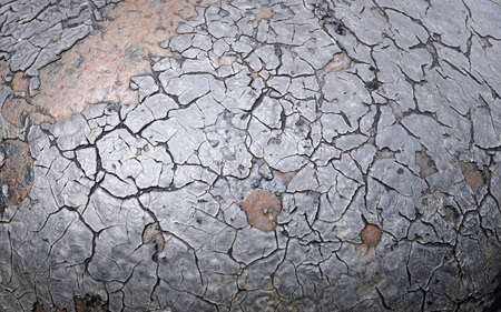 Cracked metal ball close upの写真素材