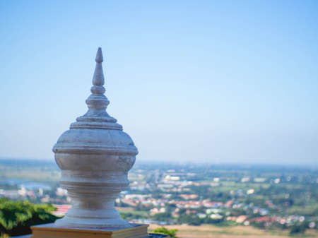 Pillar on a temple wall in Thailand