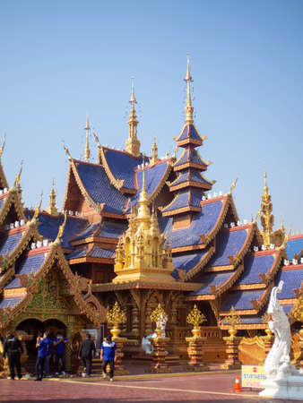 Atmosphere in the temples of Thailand At Temple name is Wat Pipat Mongkol, Thungsaliam, Sukhothai,...