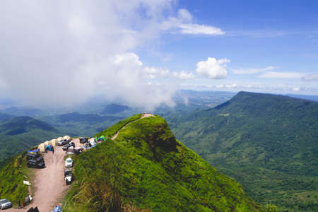 PhuThapBuek Petchaboon / Thailand - June 13 2020 : Mountain name Phu Phang ma in petchaboon Thailand