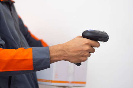 parcel delivery personnelの写真素材