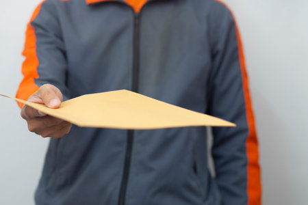 parcel delivery personnelの写真素材