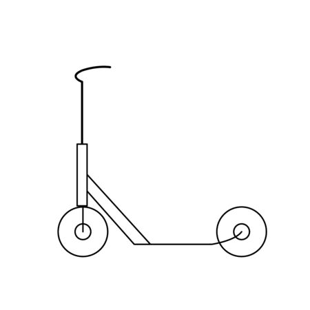 Scooter icon template. scooter symbol sign isolated on white background illustration for graphic and web design.のイラスト素材