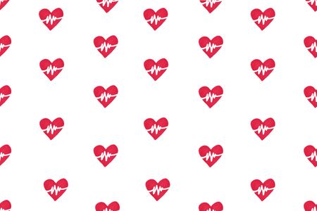 Cute doodle style hearts seamless pattern. Valentines Day handwritten background. Marker drawn different heart shapes and silhouettes. Hand drawn ornament.の写真素材