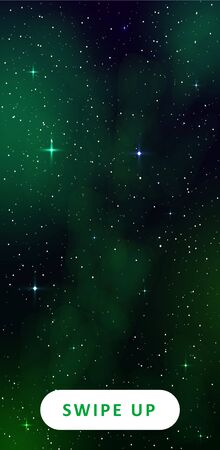 Stories template. Space background with abstract shape and stars. Web design. Space exploring. Vector illustration of galaxy. Mobile backdrop. Space backgroundの写真素材