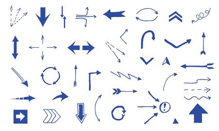 Hand drawn arrow set. Vector illustration graphic.のイラスト素材