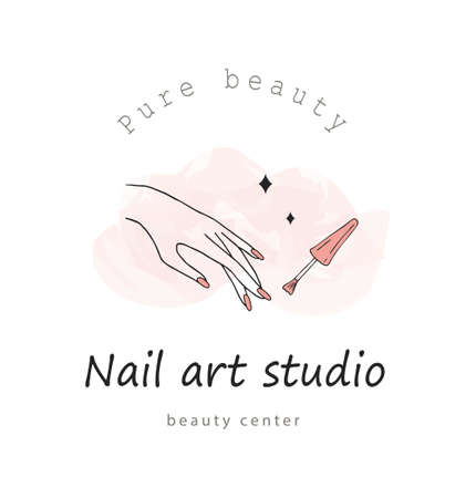 Vector   template for nail art studio.のイラスト素材
