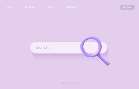 Lsi keyword. Keyword Ranking with search bar and magnifier. Key phrases generation service. 3d Vector illustration. Selection and analysis popular search termsのイラスト素材
