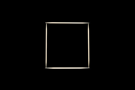 Toothpick, Square concept, isolated with black backgroundの写真素材