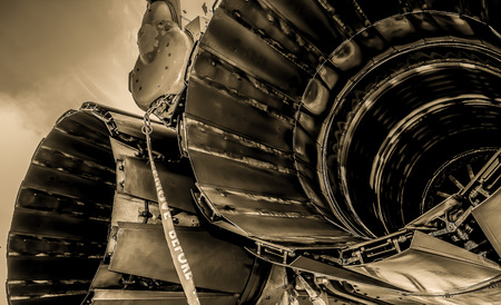 Military jet close-up
