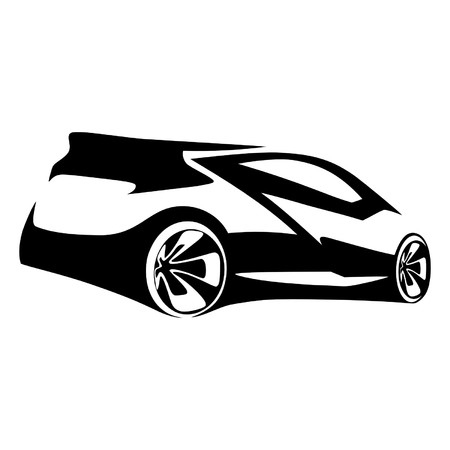 car sports silhouetteのイラスト素材