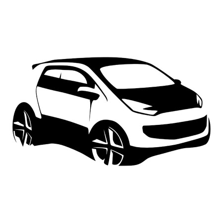 Modern car silhouetteのイラスト素材