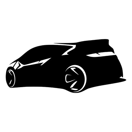 Sport car silhouetteのイラスト素材