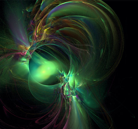 illustration of a green space planet star system, color graphics, backgroundの写真素材