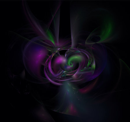 bright purple-green abstract pattern on black, color digital graphics, background, designの写真素材