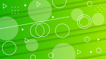 Abstract Colorful Gradient Background With Color Geometric Figures. Different Shapes And White Line...