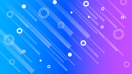 Abstract Colorful Gradient Background With Color Geometric Figures. Different Shapes And White Line...