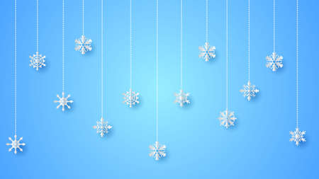 Abstract Background Winter With Snowflakes Shadows Vector Design Style Templateのイラスト素材