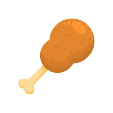 Abstract Flat Fast Food Fried Chicken Meal Background Vector Design Style Cooking, Breakfastのイラスト素材