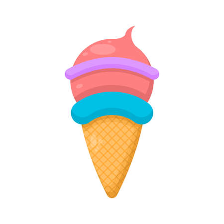 Abstract Flat Fast Food Ice Cream Sweet Meal Background Vector Design Style Cooking, Breakfastのイラスト素材