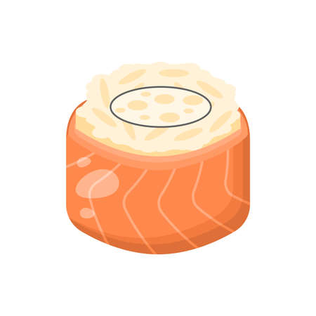 Abstract Flat Fast Food Sushi Meal Background Vector Design Style Cooking, Breakfastのイラスト素材