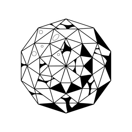 Abstract Doodle Element Hand Drawn Diamond Precious Stone Luxury Jewelry Sketch Vector Design Style Background Illustration Cartoonのイラスト素材