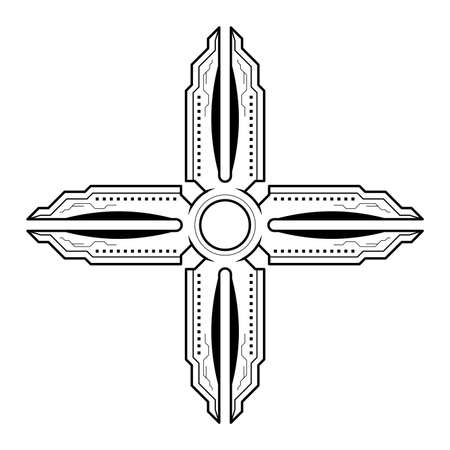 Abstract Doodle Element Hand Drawn Shuriken Weapon Ninja Sketch Vector Design Style Background Illustration Cartoonのイラスト素材