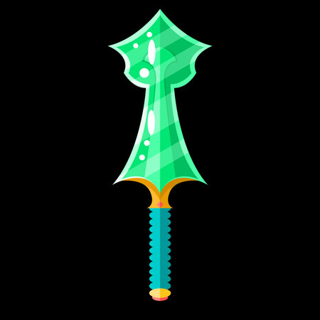 Abstract Flat Sword Blade Weapon War Logo Vector Design Style Icon Symbol Sign For Gamesのイラスト素材