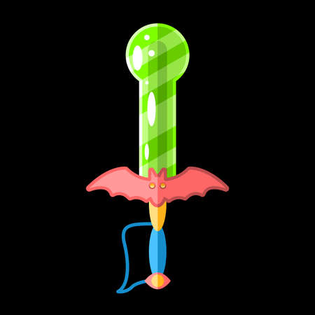 Abstract Flat Sword Blade Weapon War Logo Vector Design Style Icon Symbol Sign For Gamesのイラスト素材
