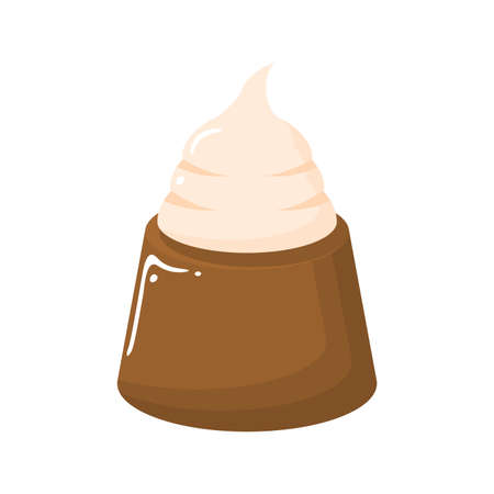 Abstract Flat Food Sweet Chocolate Delicious Meal Background Vector Design Style Cooking, Breakfastのイラスト素材